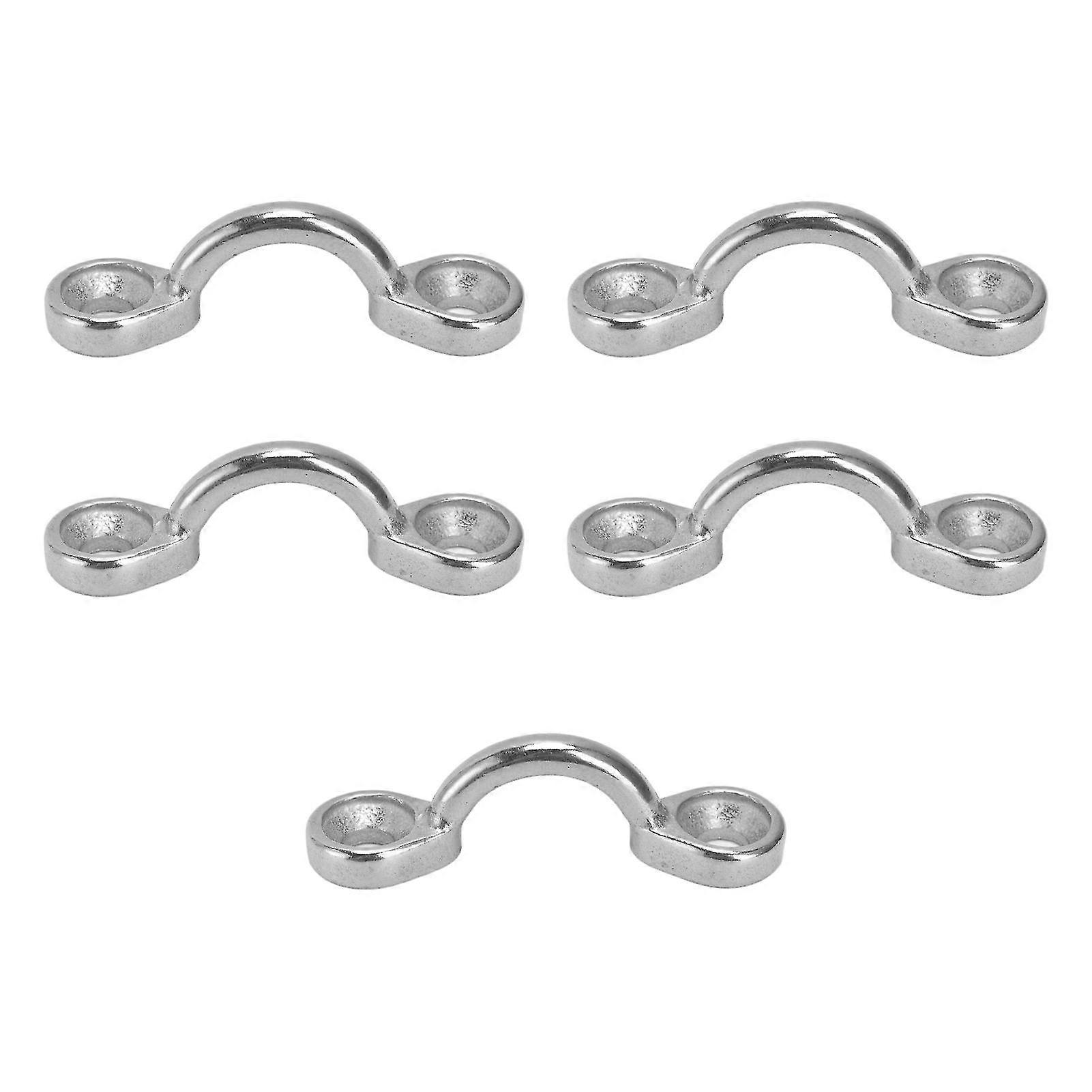 5mm rustfrit stål 316 Deck Loop Strap - 5stk | Pad Eye Tie Down Anchor til Marine Kajak Kano Rigning