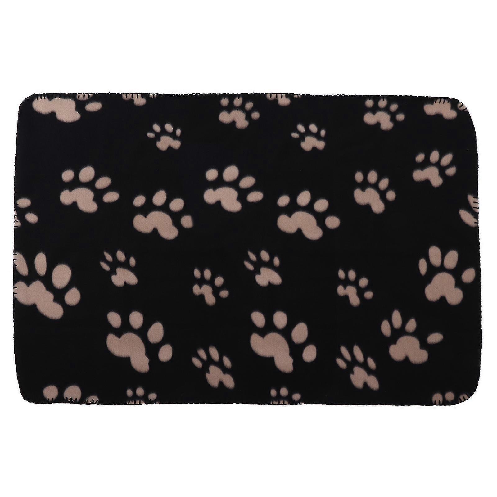 Plush Pet Blanket for Small Pets Dogs Cats - Soft Machine Washable Dog Blanket with Paw Print