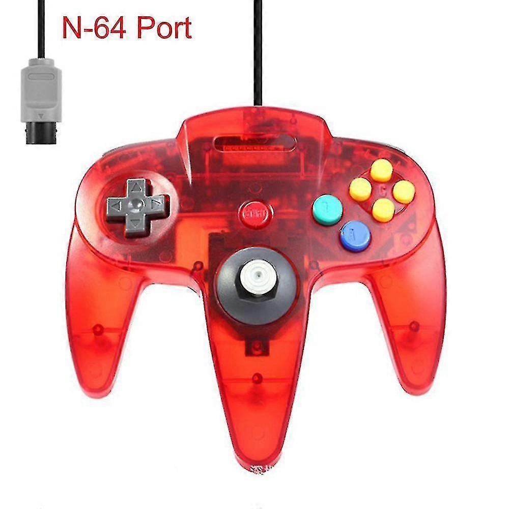2 Pack Classic cu fir N64 Controller Jocuri retro 64-bit Gamepad Joystick Replacement Controller - G