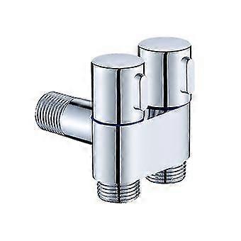 1-In-2-Out Dual Control Valves Adjustable Washing Machine and Toilet Faucet good