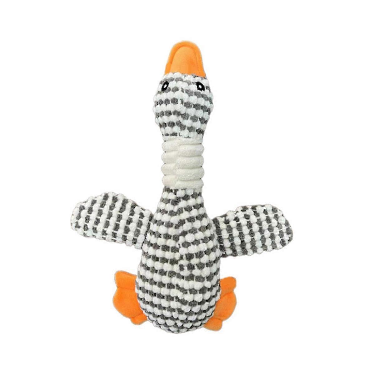 Dog Chew Toy Plush Wild Goose Shape Resistant to Chewing Teeth and Making Sounds Toy Cat and Dog Interactive Toy A
