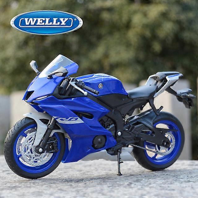 1:12 2020 ياماها YZF-R6 برتقالية مصبوبة بقوالب مركبات هوايات قابلة للتحصيل نماذج دراجات نارية ألعاب