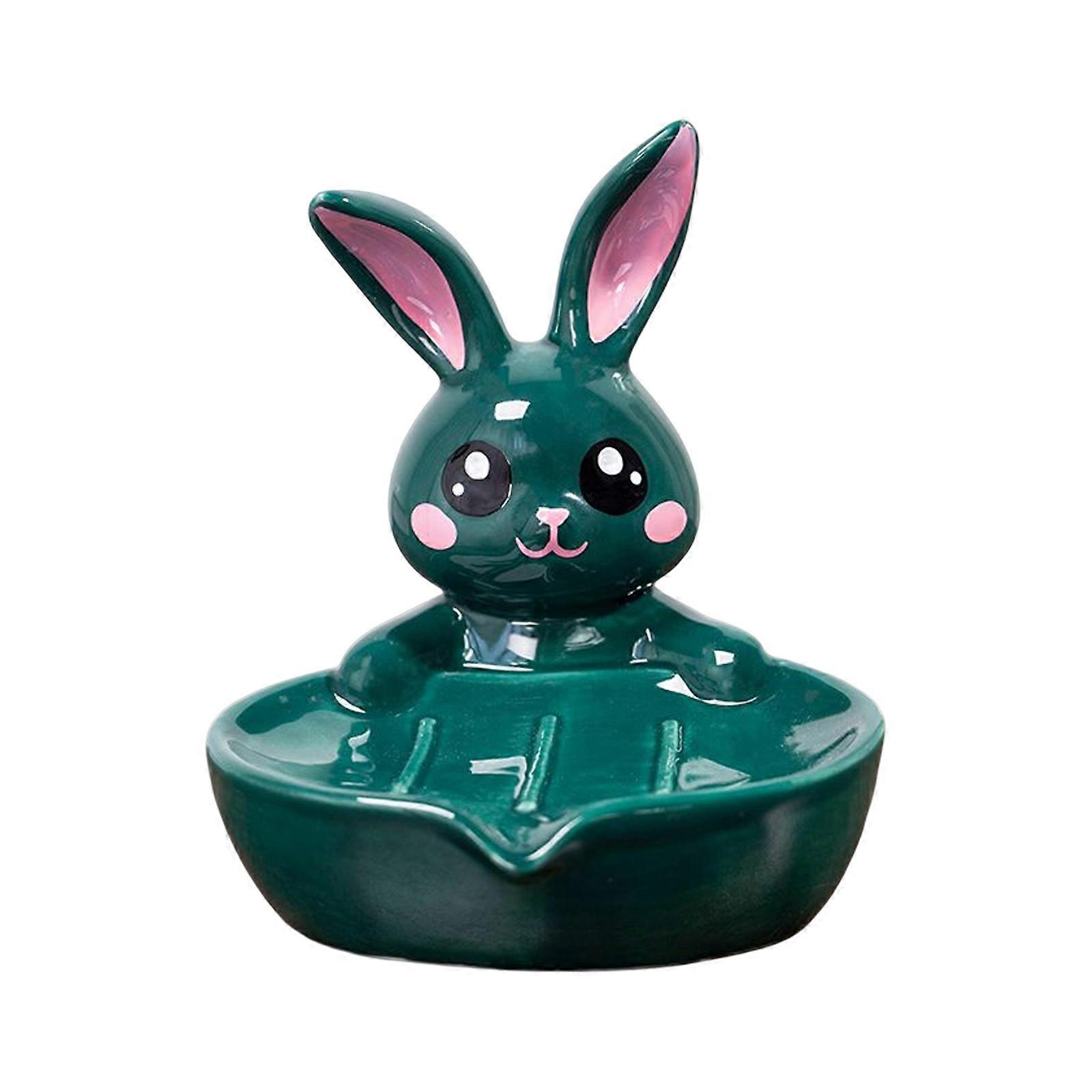 Ceramics Soap Dish Gift Cute Durable Portable Creative Rabbit Sponge Storage Tray