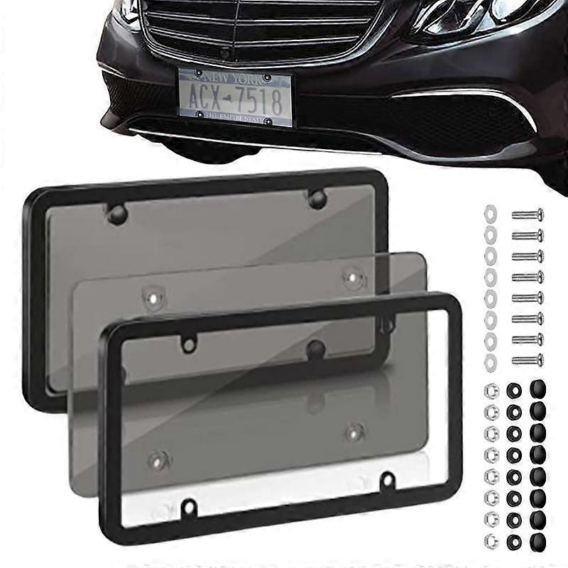 ABS License Plate Frame With Mounting Accessories License Plate Frames Universal License Plate Holder For US Car Weather-Proof