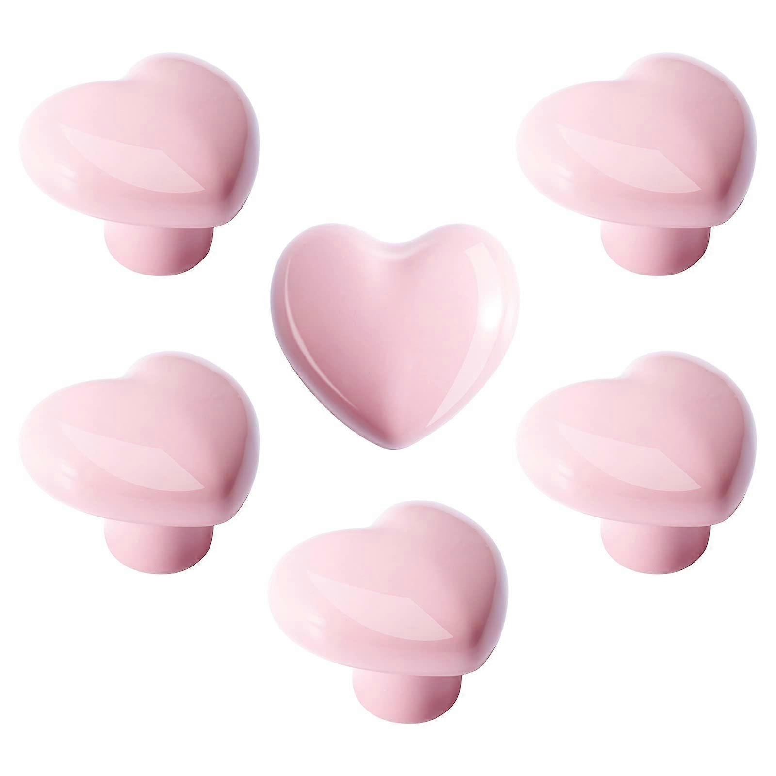 Cabinet Knobs Set 10Pcs Pink Drawer Pulls Handles Ceramic Cupboard Knobs for Girl's Room