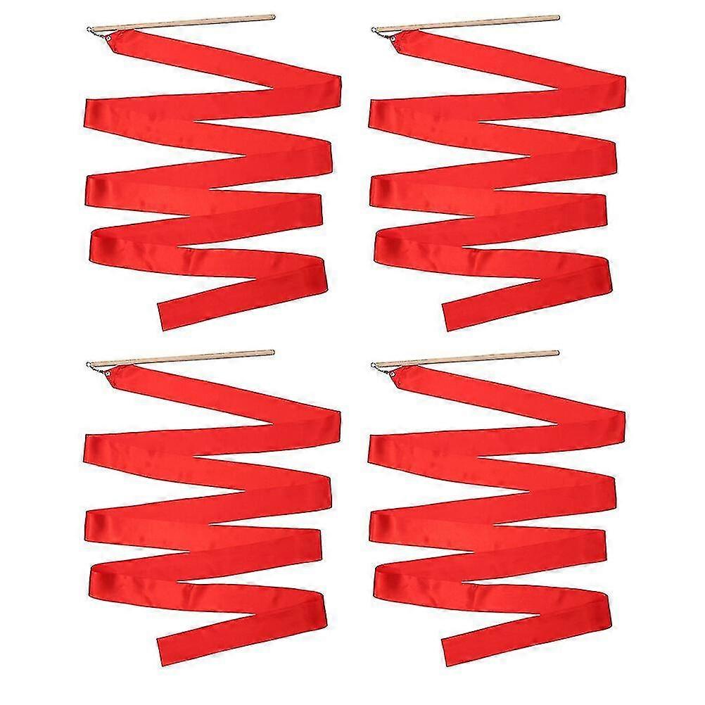 4pcs Gymnastics Ribbons Dancing Gymnastics Ribbons Performance Dancing Ribbons