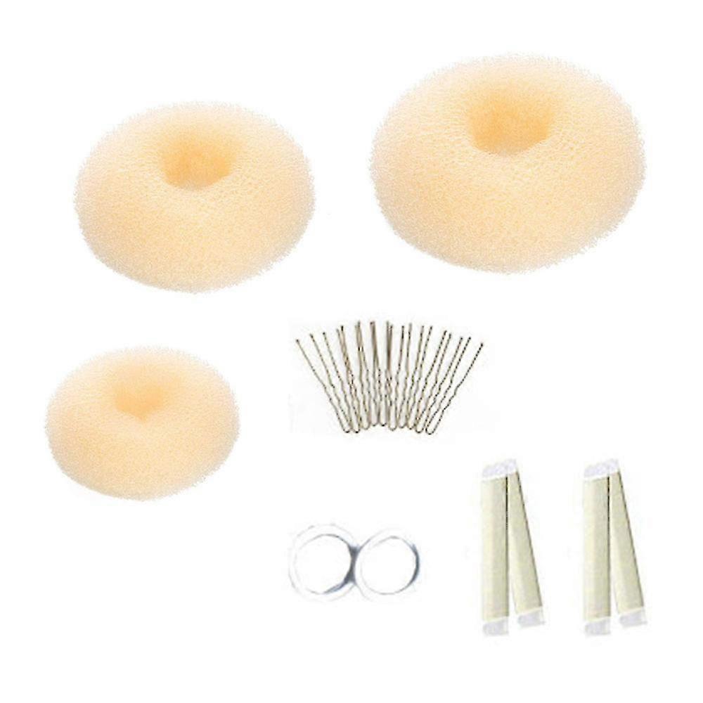 17 stuks Donut Hair Bun Maker Set, 3 stuks Haar Donut Bun Makers Set