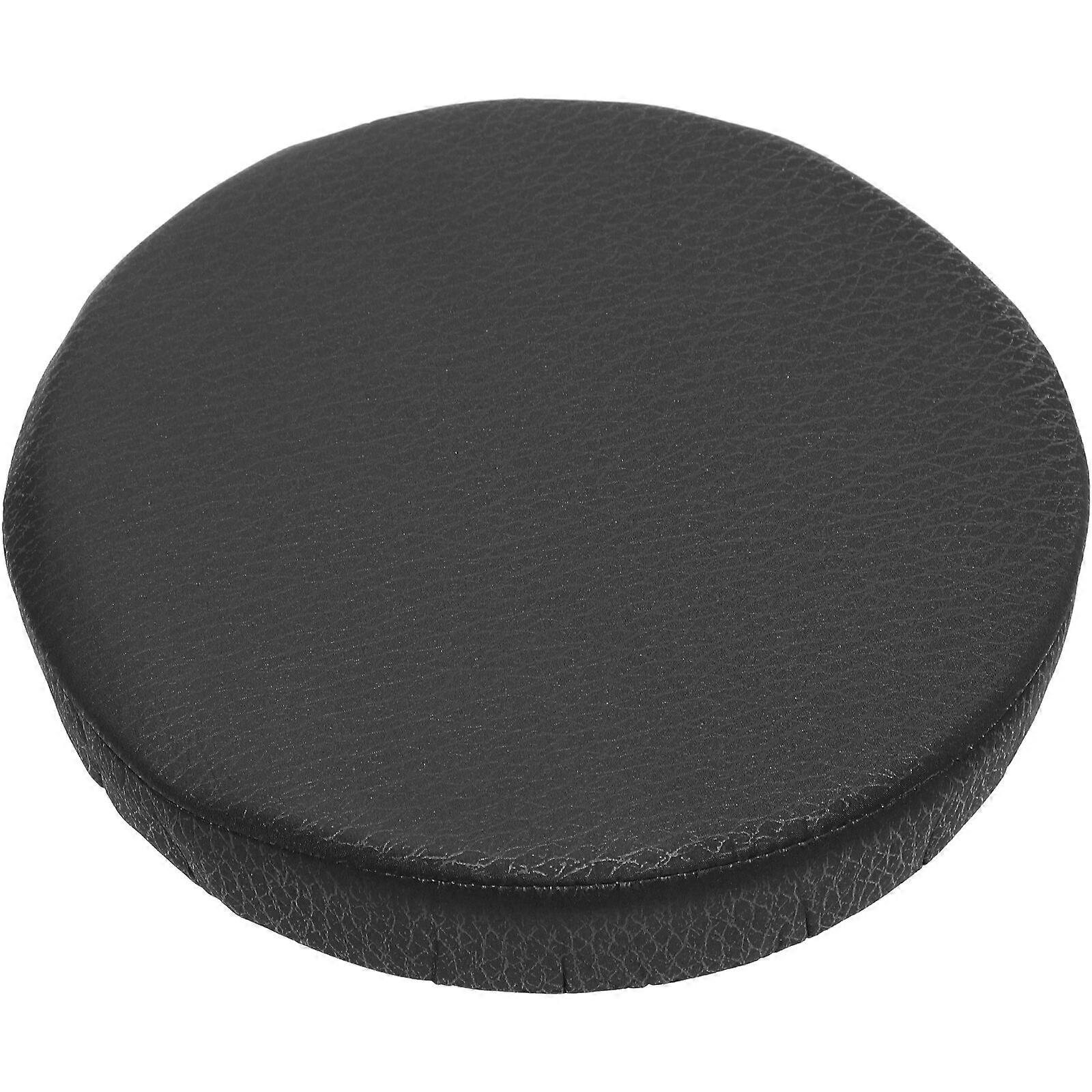 Tjock elastisk barstol sittdynfodral Praktiskt pallöverdrag runt stolskydd för hembutik - svart (diameter 30cm)