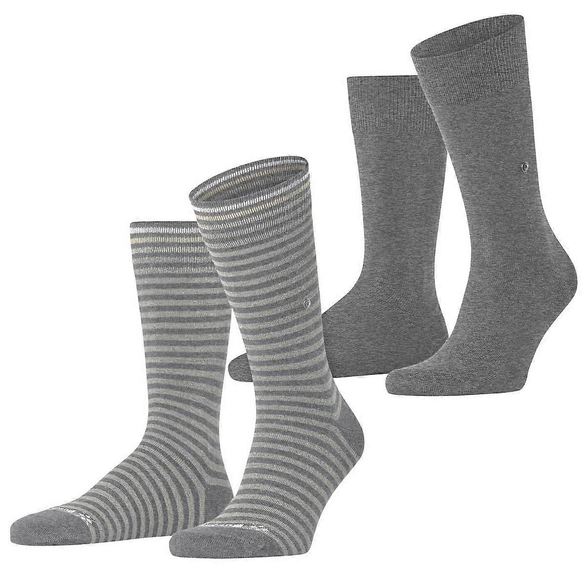 Burlington Everyday Stripe 2-Pack Socks - Grey Mel