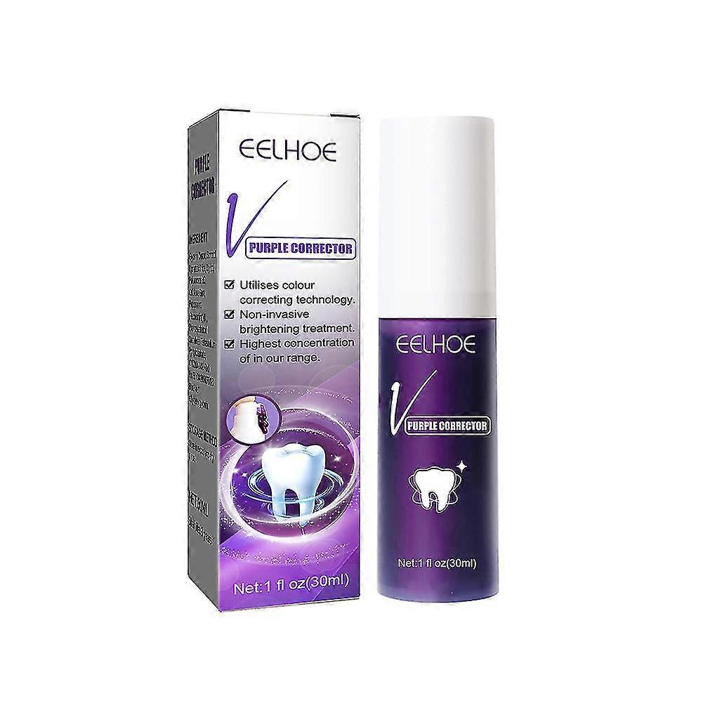 Tooth Cleansing Mousse Purple Bottled Press Toothpaste Refreshes Breath Whitens