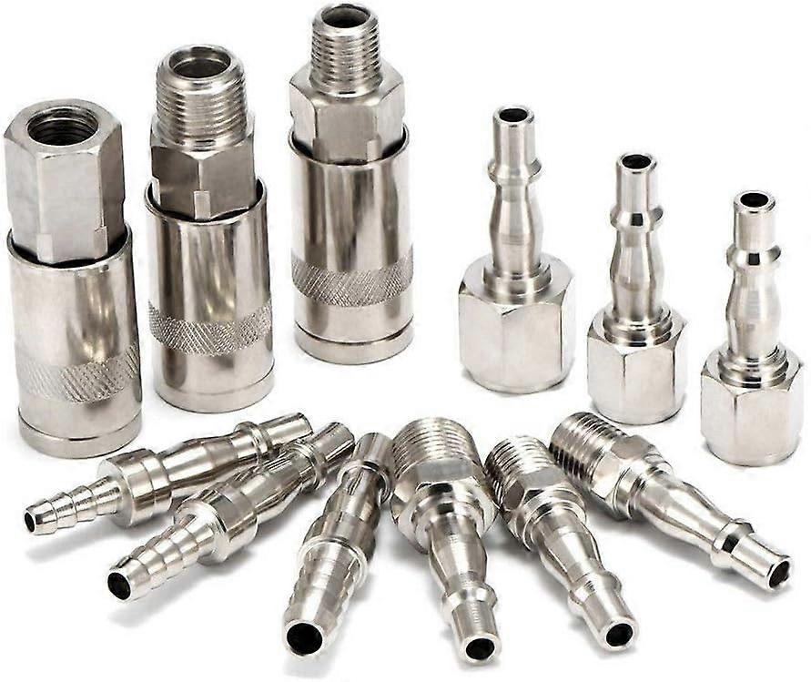 12 Pack BSP Quick Release Male Female Air Hose Fitting for Compressor Tools 0.6"