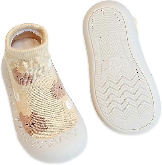 Baby Sock Shoes Rubber Sole - Toddler Non-Skid Walking Infant Floor Slipper