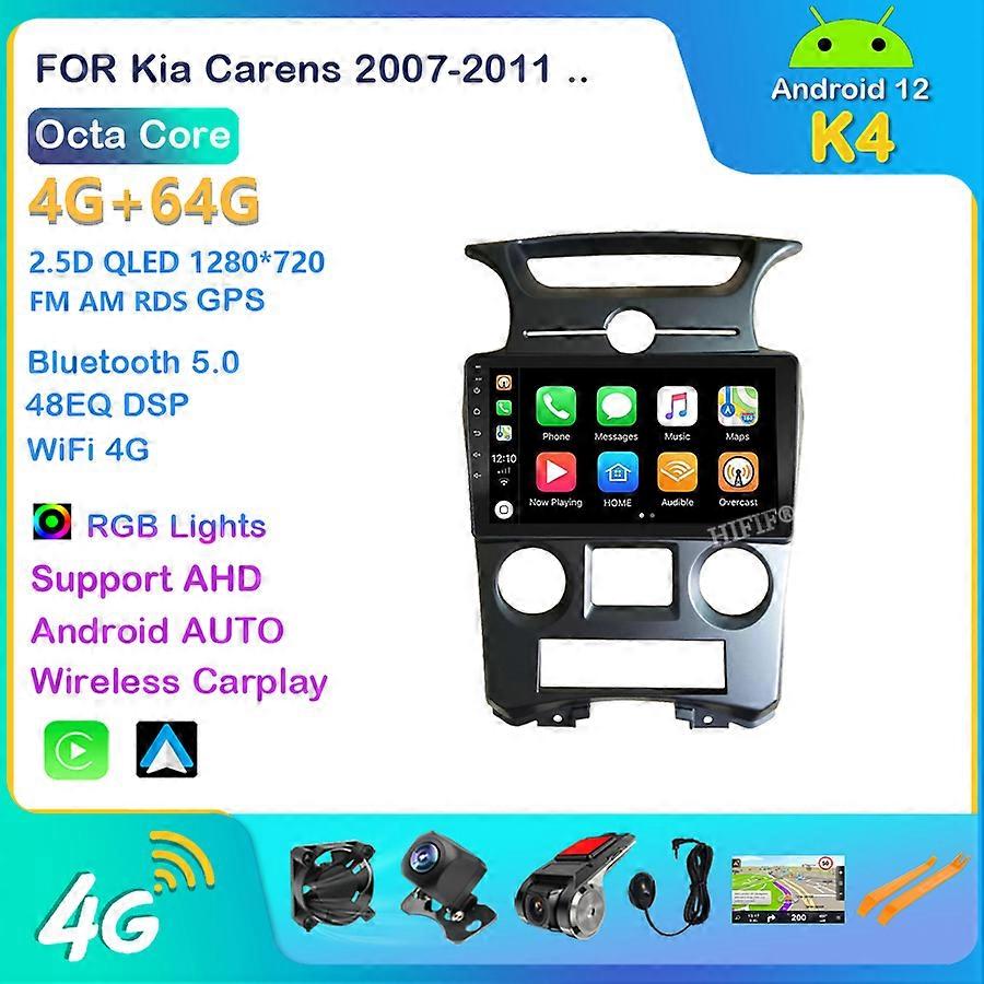 Android 12 2Din Lettore Multimediale Per Kia Carens 2007 2008 2009 2010 2011 Autoradio Carplay Stereo Unità Principale GPS Navigazione