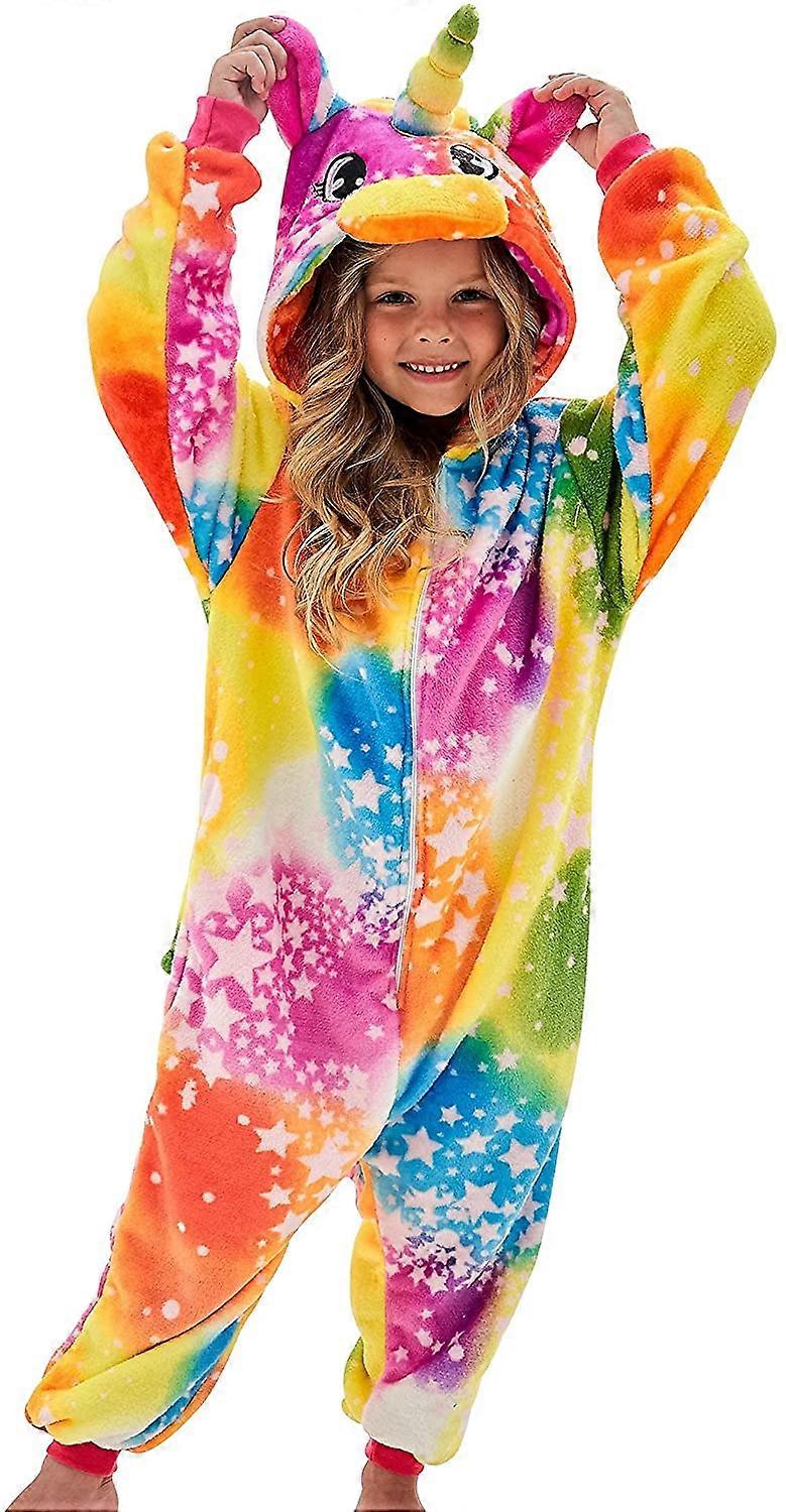 Oranssi tähtivalo7-8 vuotta Lasten pyjamat Onesie Matching Doll &; Tytöt