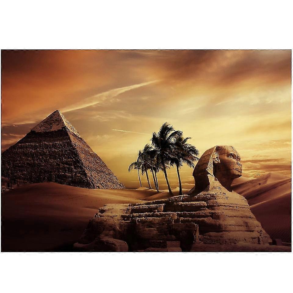 Diy Timanttimaalaus Egyptin pyramidi sfinksi timantti timantti mosaiikki Ristipisto Täyden poran timantti strassi Kodin sisustus Kuvia