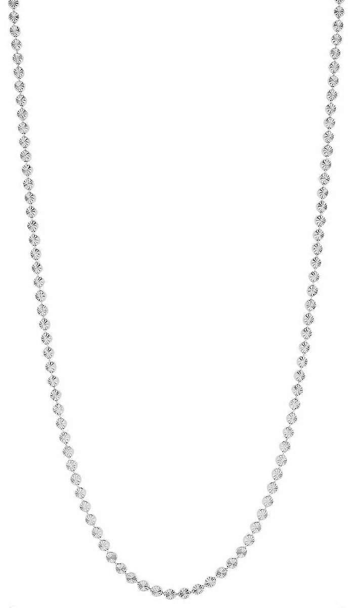 Beginnings Diamond Cut Disc Necklace - Silver