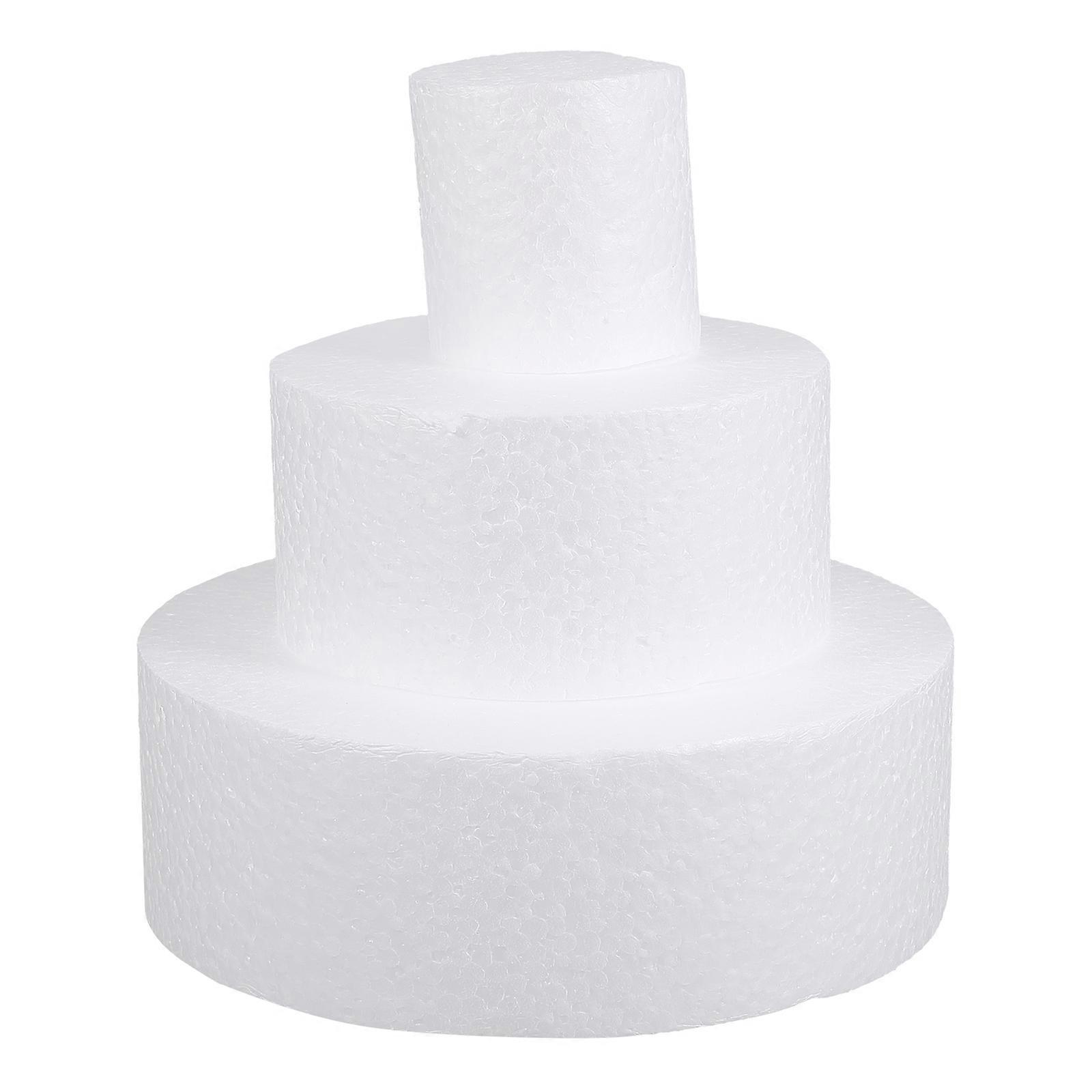 3pcs DIY Foams Cake Models Blank Cake Model Baking Cake Practicing Props