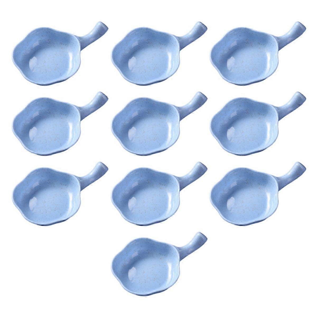 Seasoning Plate Dressing Tomato Sauce Dish Kitchen Sauce Bowl Handle Plates Serving Saucers Bowl for Sauce Blue