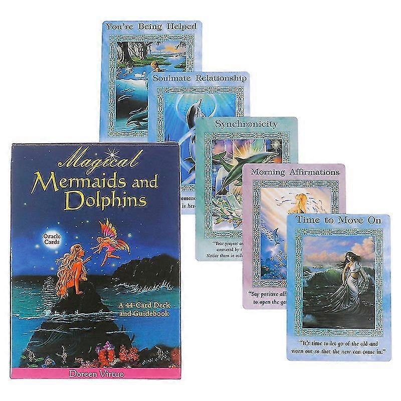 Magical Mermaids And Dolaphins Oracle Cards Tarot Prophecy Divination Board Game