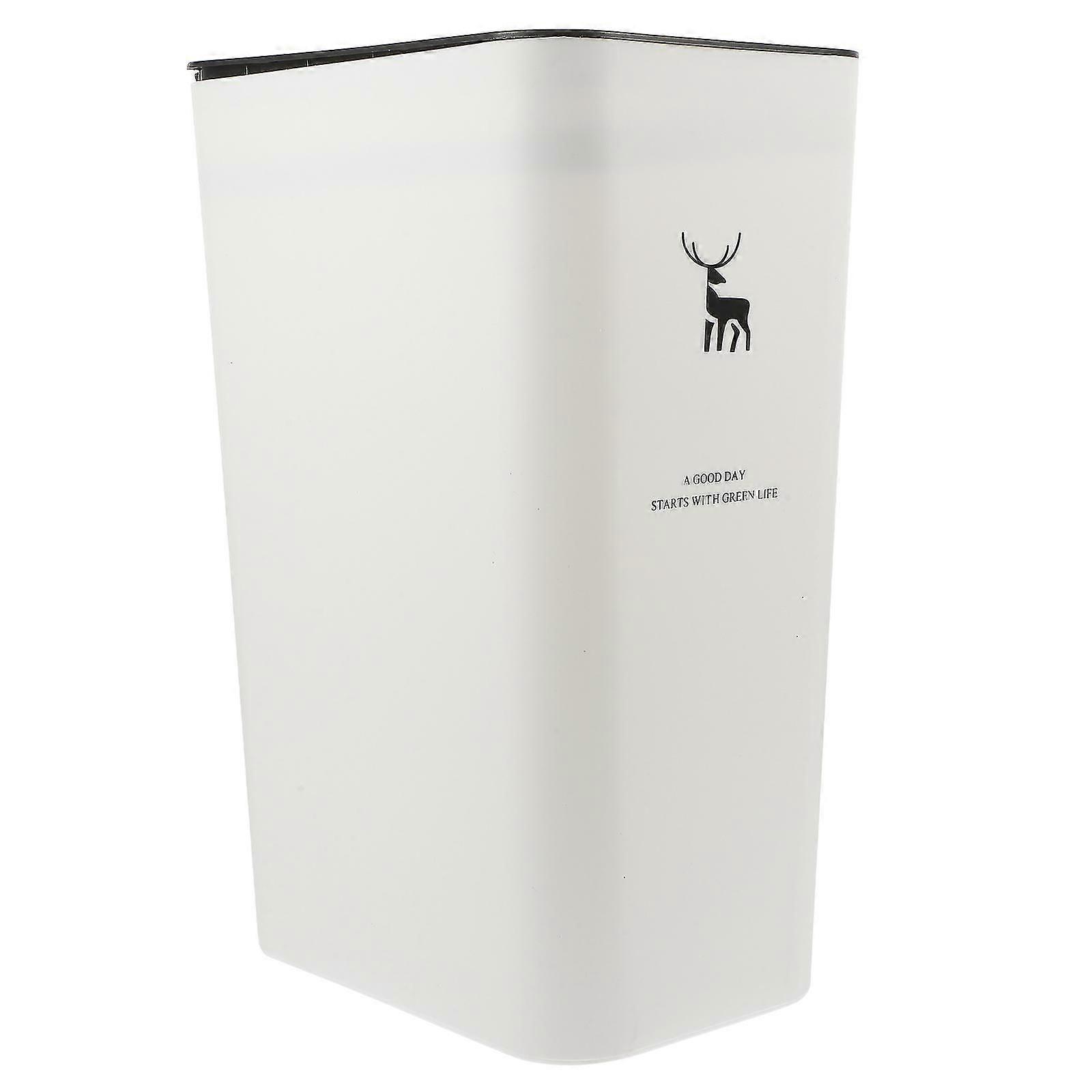 Push Type Trash Can Kitchen Bathroom Trash Can With Lid Garbage Wastepaper Bin