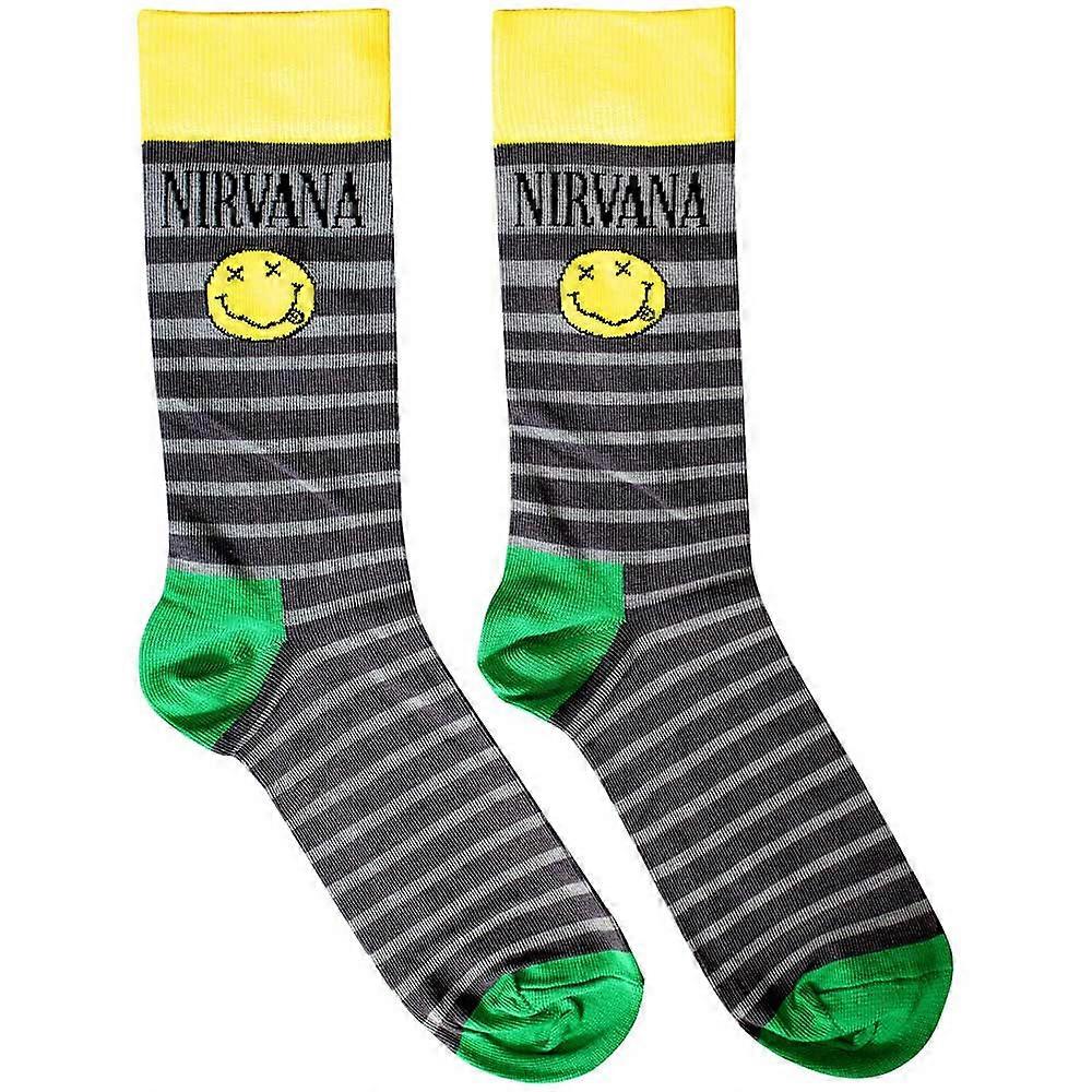 Nirvana Grunge Smile Stripes Ankle Socks