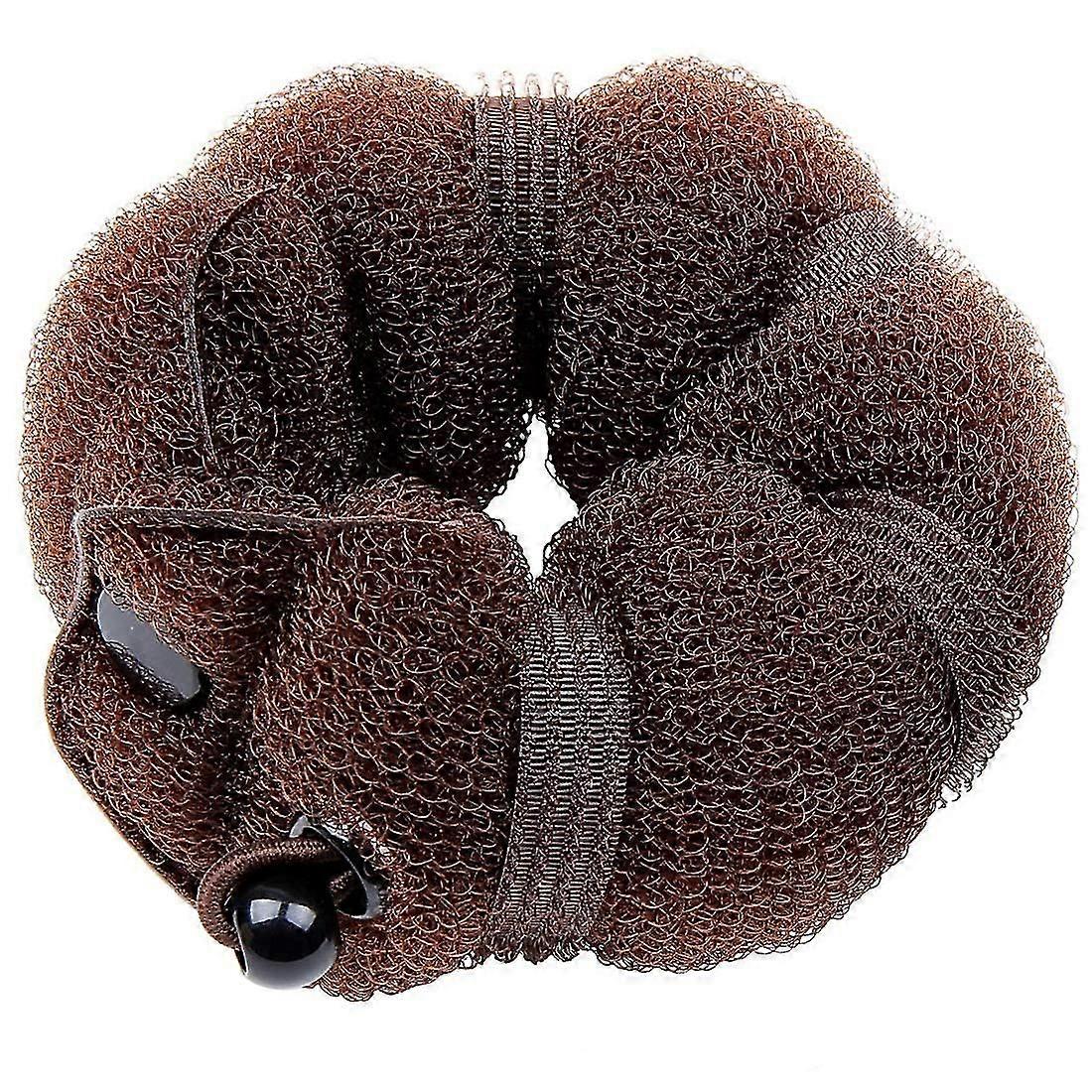 2 Pcs Hair Bun Maker Magic Hair Styling Tool (brown)