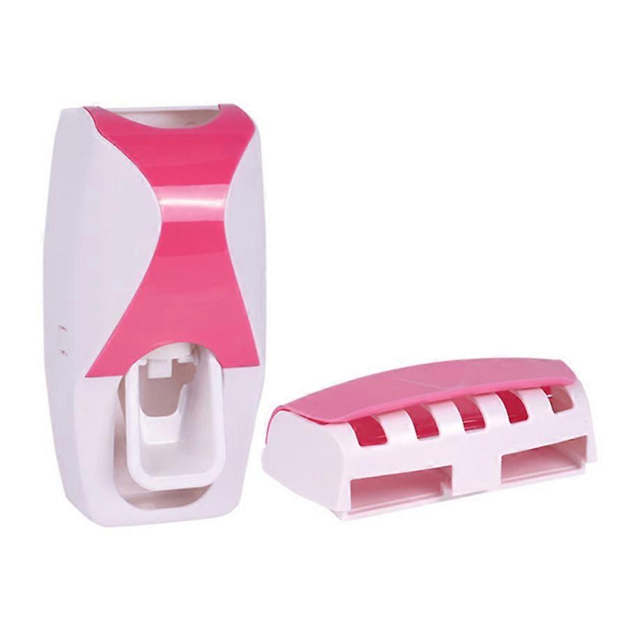Green Auto Toothpaste Squeezer with Dust-Proof Toothbrush Holder