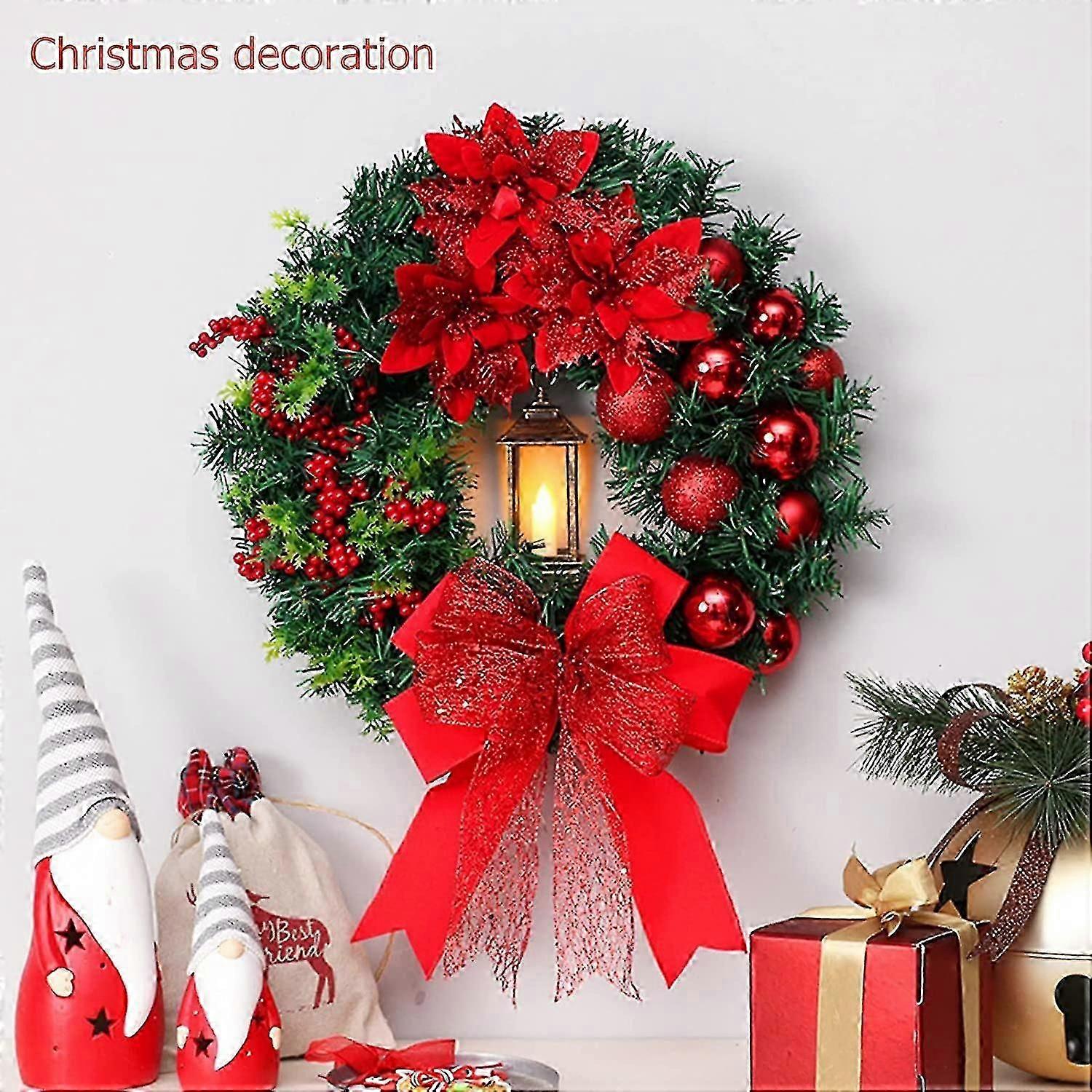 Coronas de Navidad para la puerta principal Corona de Navidad de 16  pulgadas corona de Navidad, image size:1500x1500