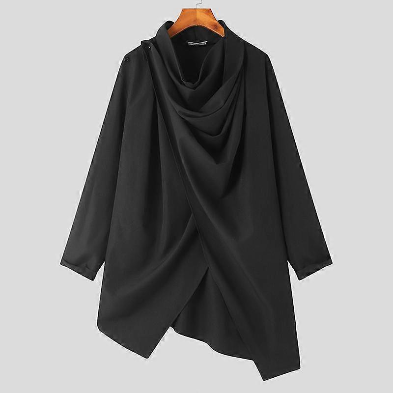 INCERUN Autumn Spring Men's Vintage Gothic Oversized Tops Irregular