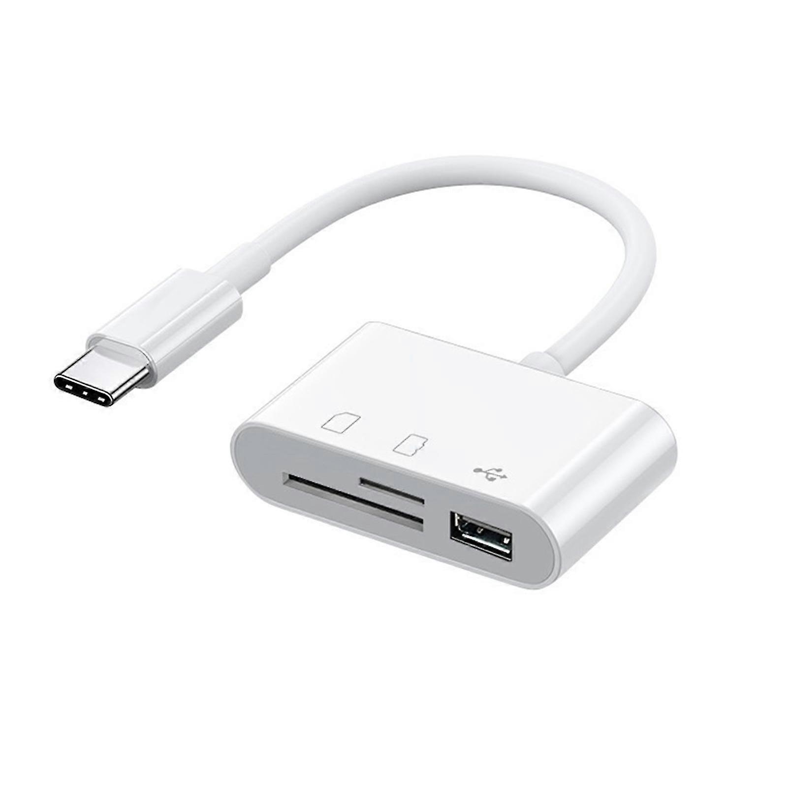 Card Reader Plug-And-Play High-Speed Transmission No Driver Required Compact Size Wide Compatibility Data Transfer Type-C Memory Card Reader