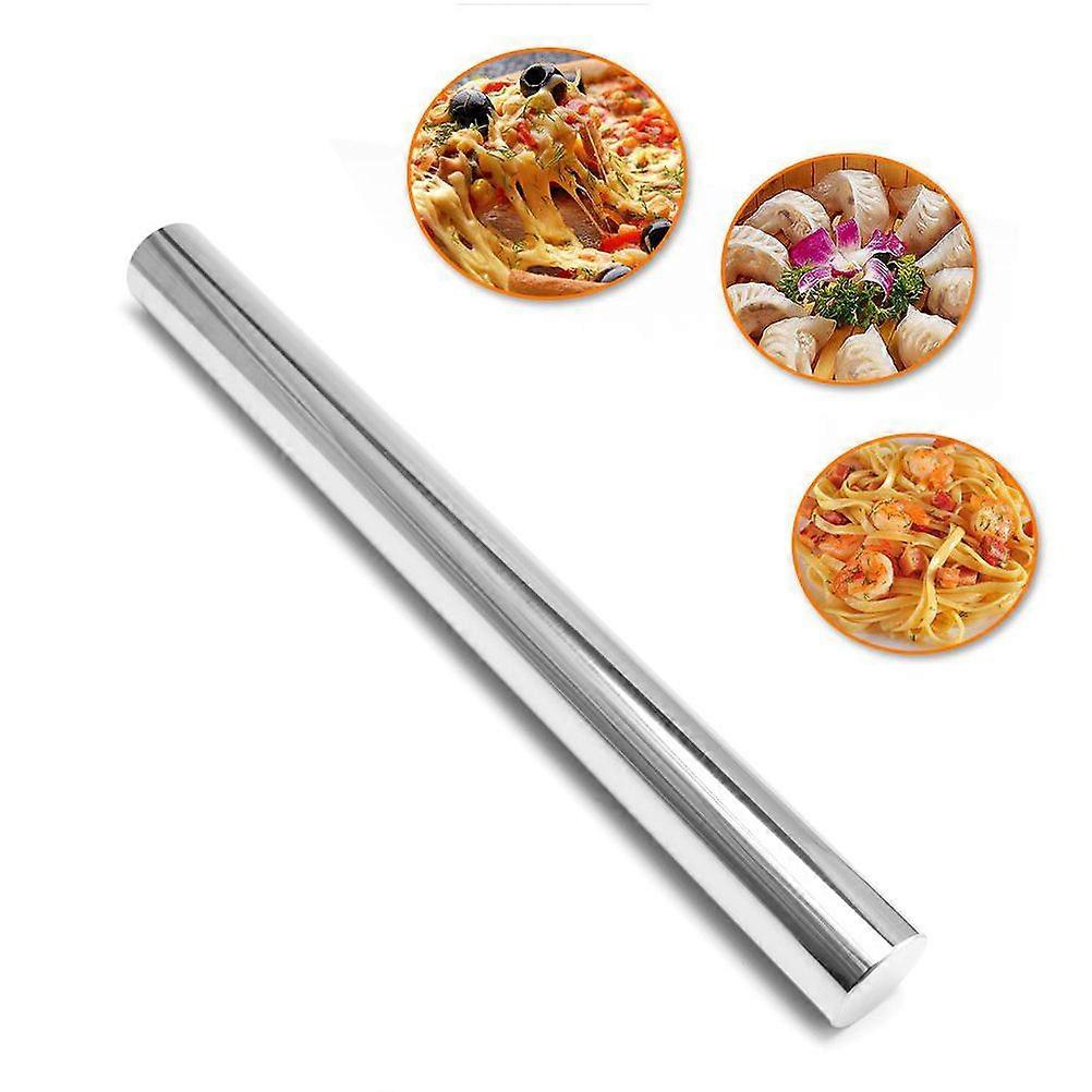 Stainless Steel Rolling Pin Non Stick Dough Roller Professional Baking Tool