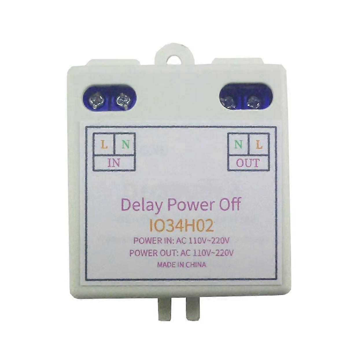 AC 120V 220V Time Delay Relay Power on Delay OFF Switch 1-480Min Adjustable Delay Power OFF Home Automation Controller