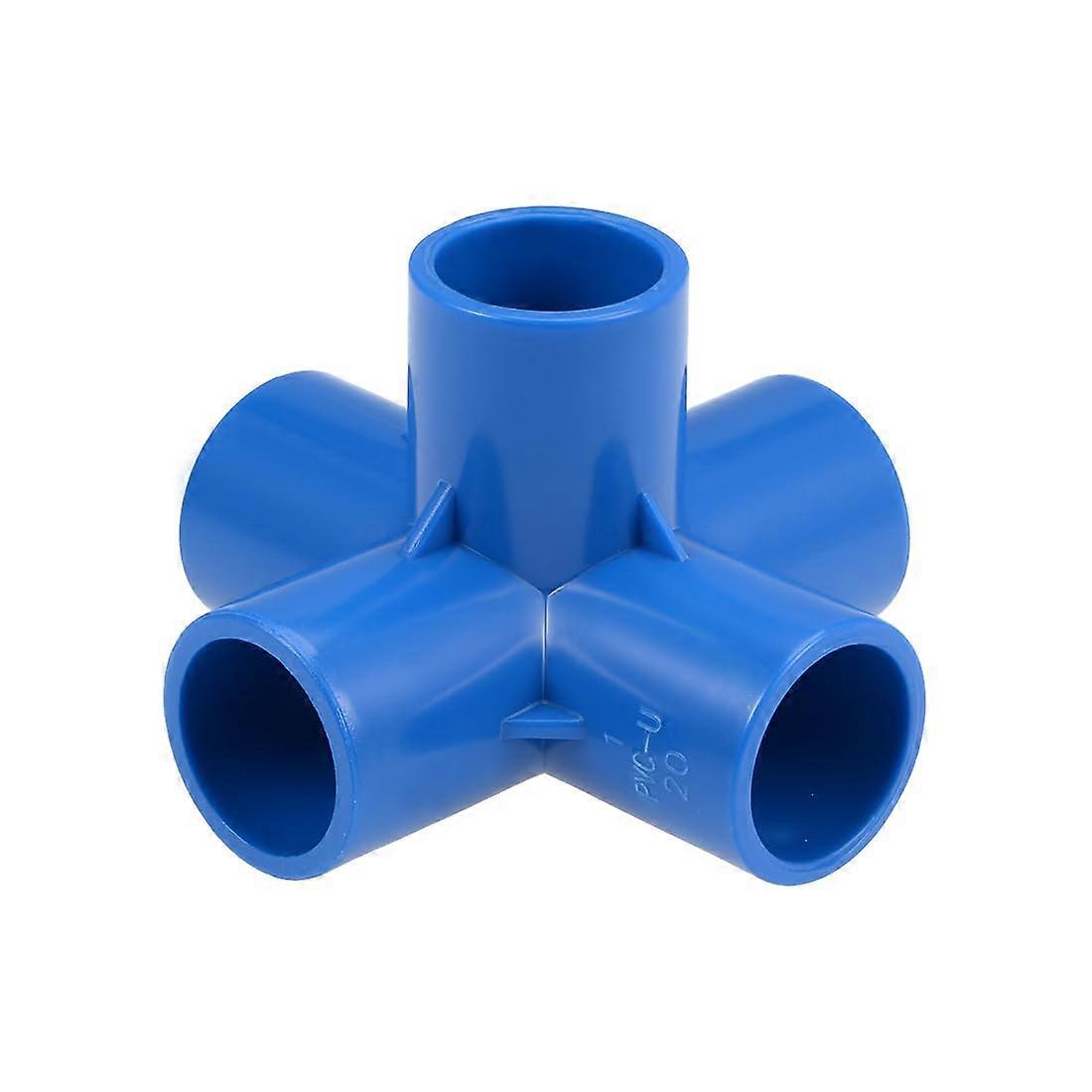 5 Pcs PVC Pipe Fitting Furniture Grade Tee Corner 20mm