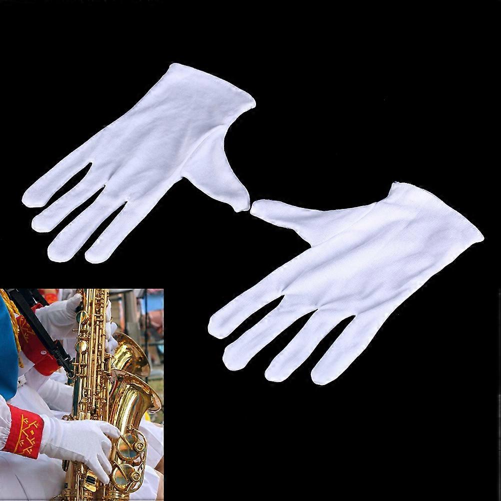 Hot Musical Instrument White Soft and Lint-free Saxophone Gloves Trumpet Flute Clarinet Marching Bands