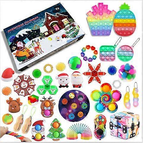 TG18537E1# Christmas Countdown Calendar Blind Box Children's Decompression Toy Lucky Box