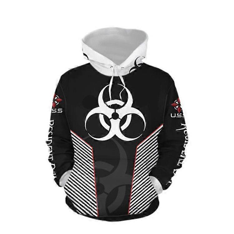Resident Evil Umbrella Serisi 3D Dijital Baskılı Sweatshirt Erkek Kapüşonlu Üst