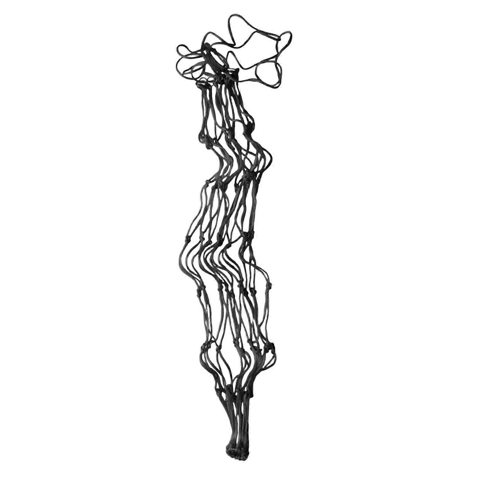 Slow feed Hay Net Portable Hanging Mesh Bag for Full Day Feeding Stall Black 36inch