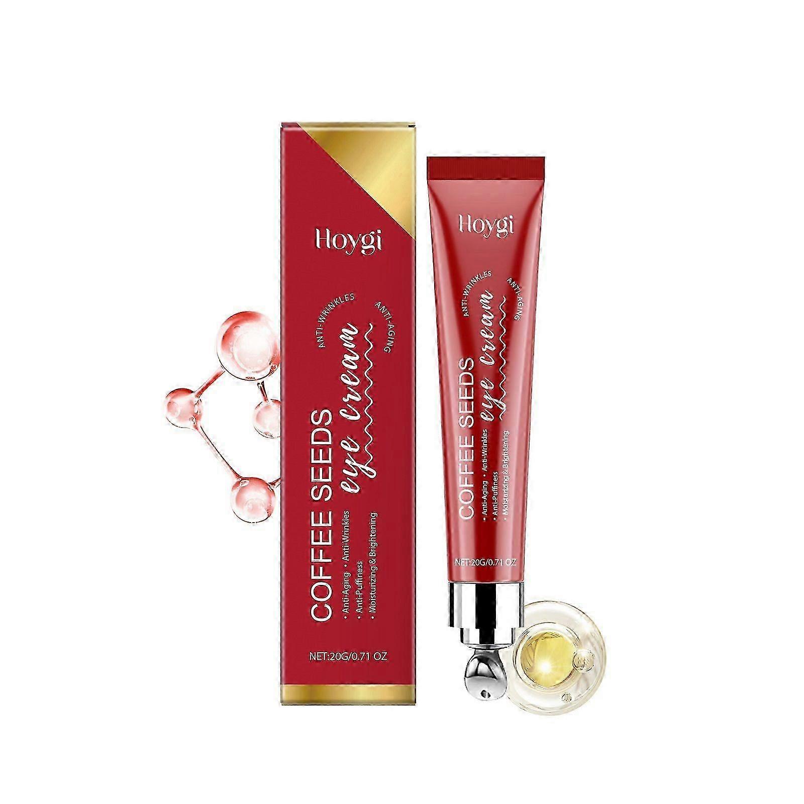 high quality Caffeine Eye Cream For Wrinkles, Dark Circles, Puffiness & Fine Lines, Anti-Ageing Eye Cream with Metal Applicator For Under Puffy Eyes A