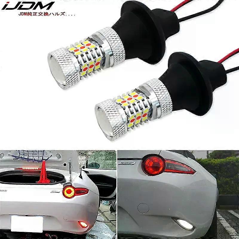 Applies to 2pcs 31-SMD White/Red Dual-Color 7440 T20 992A LED Replacement Bulbs For Car Backup Reverse Lights & Rear Fog Lamp Conversion