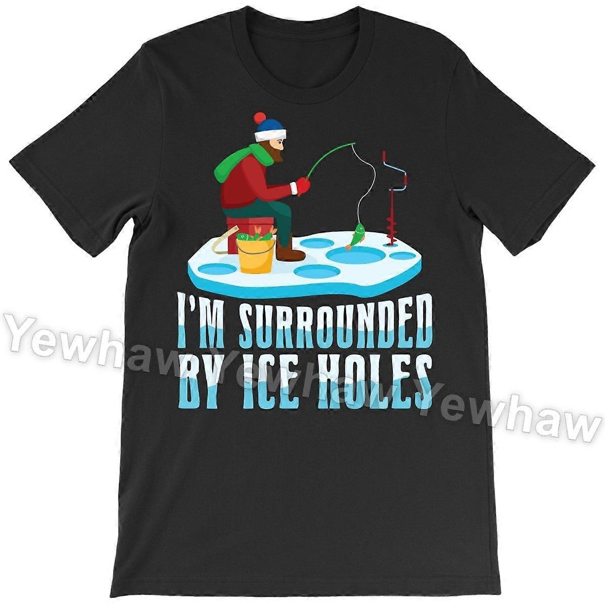 I'm Surrounded By Ice Holes Winter Fishing Lovers Gift T-shirt, Fisherman Present Tees, Fish Frozen Lake Tshirt