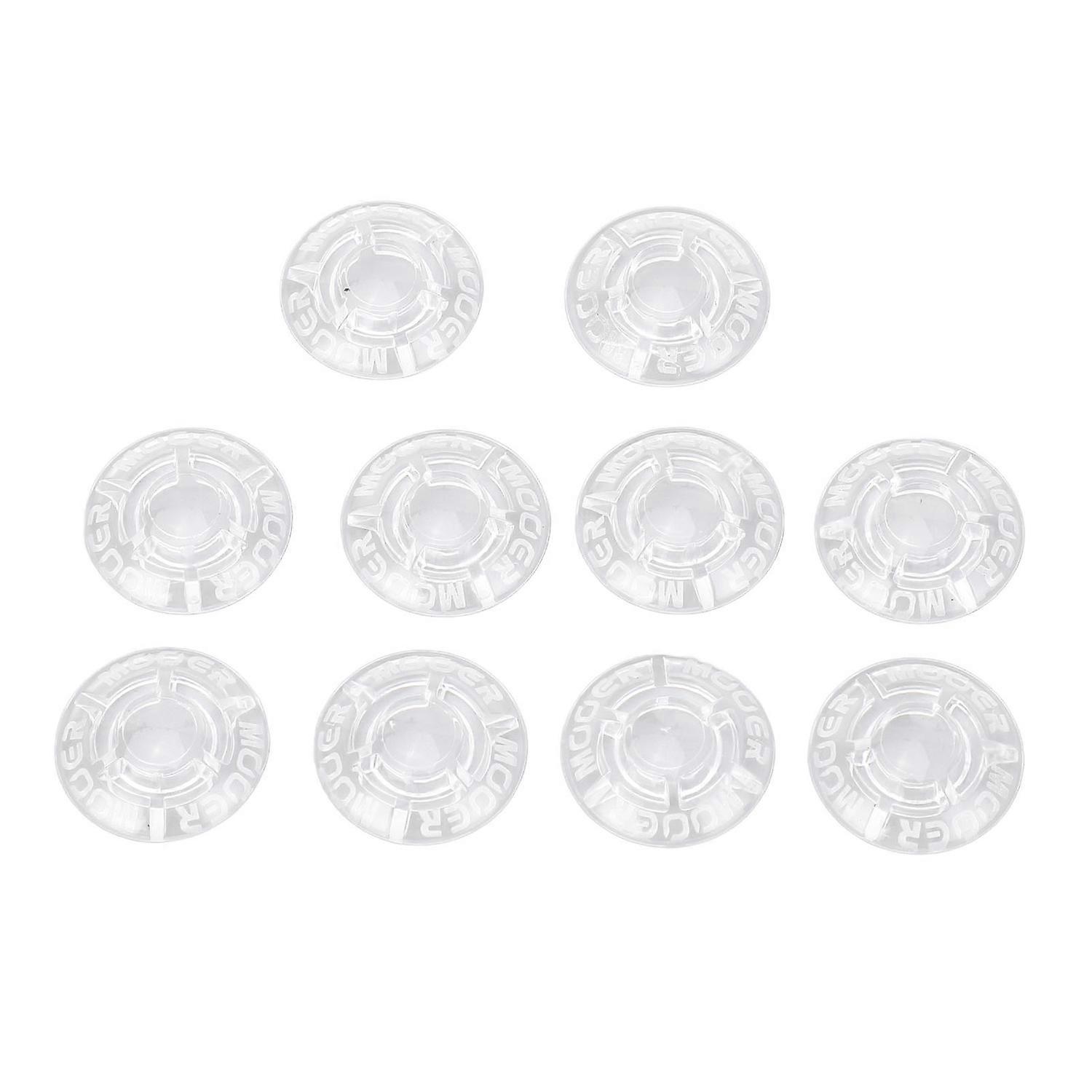 10Pcs Guitar Effect Pedal Footswitch Topper ABS Clear Single Pedal Footswitch Topper 10mm