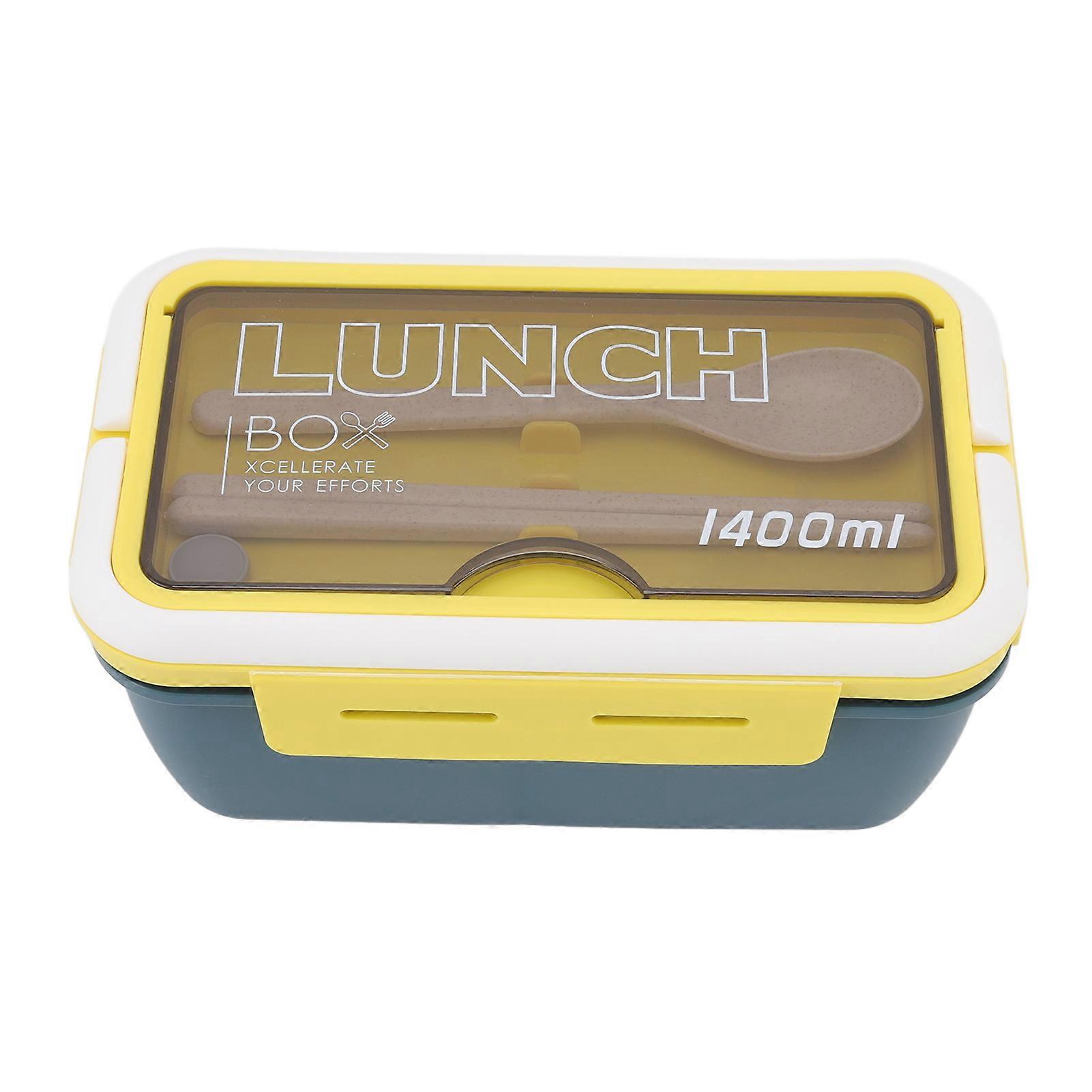 1400ml 3-Compartment Thermal Lunch Box for Workers - Insulated, BPA-Free, Durable, Portable Food Container