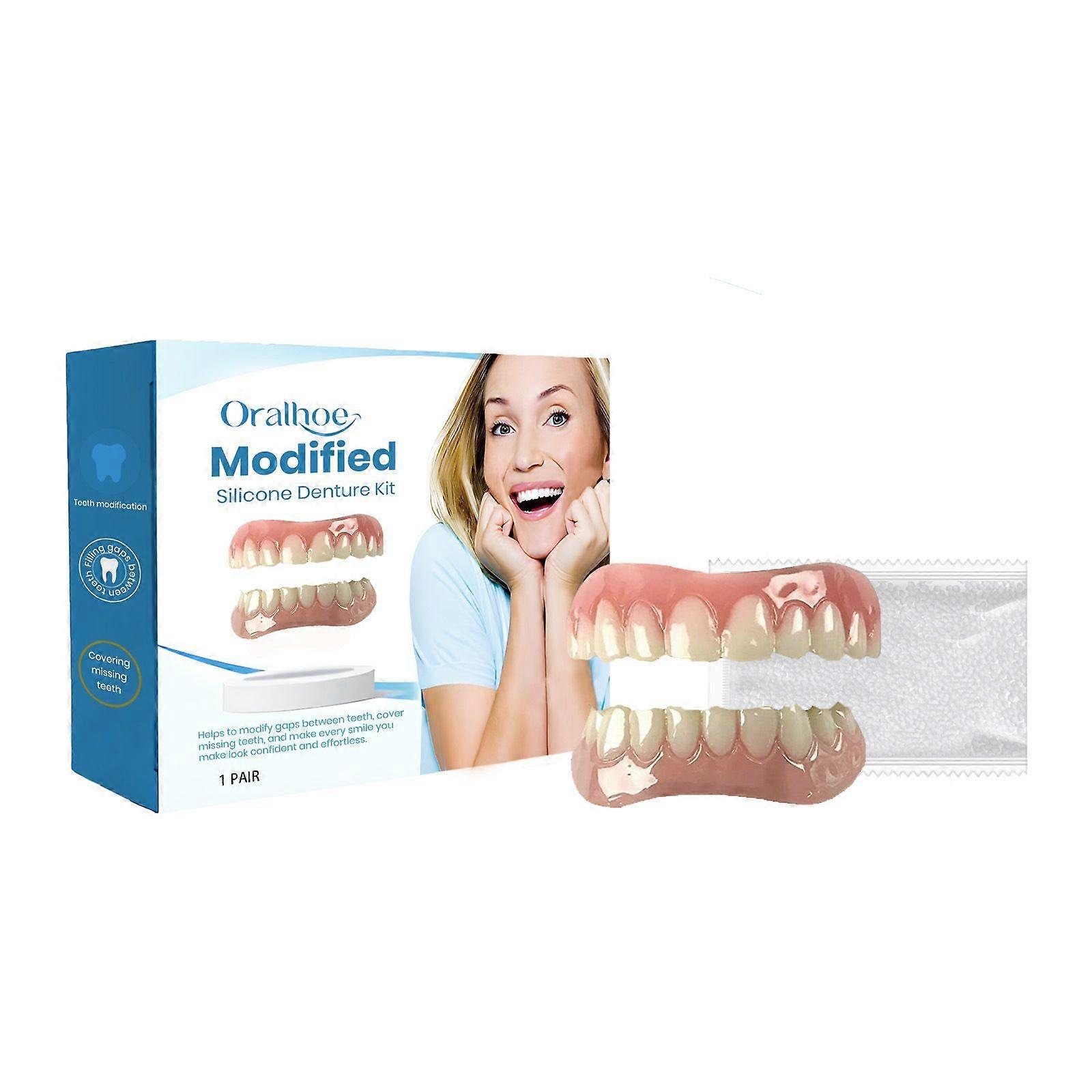Oralhoe Modified Teeth False Teeth Set Beautiful Tooth Denture Modified Teeth False Teeth Set