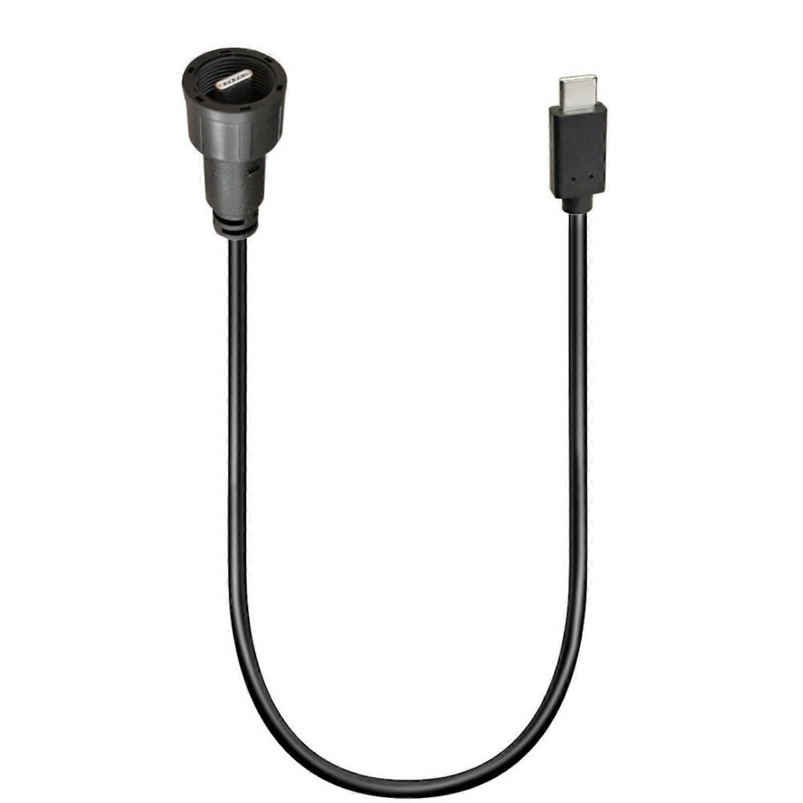 USB3.0 USB2.0 Male to Type C Male Cable with Threaded Designing and Protective Waterproof and Durability