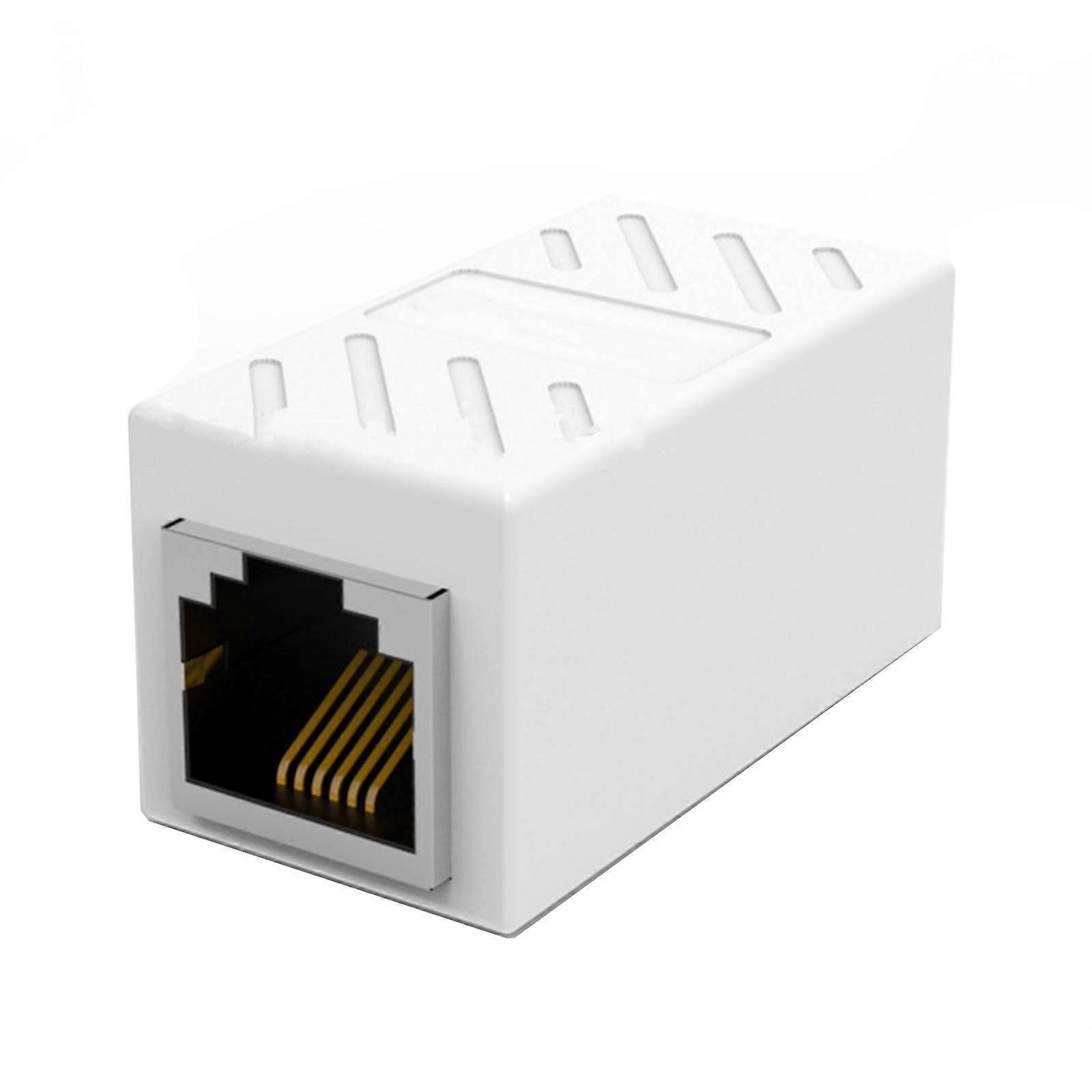 RJ11 Koppler, Gerader Telefon-Inline-Koppler RJ11 6P6C 6P4C 6P2C Inline-Steckverbinder Gerader Verlängerungsadapter Weiß