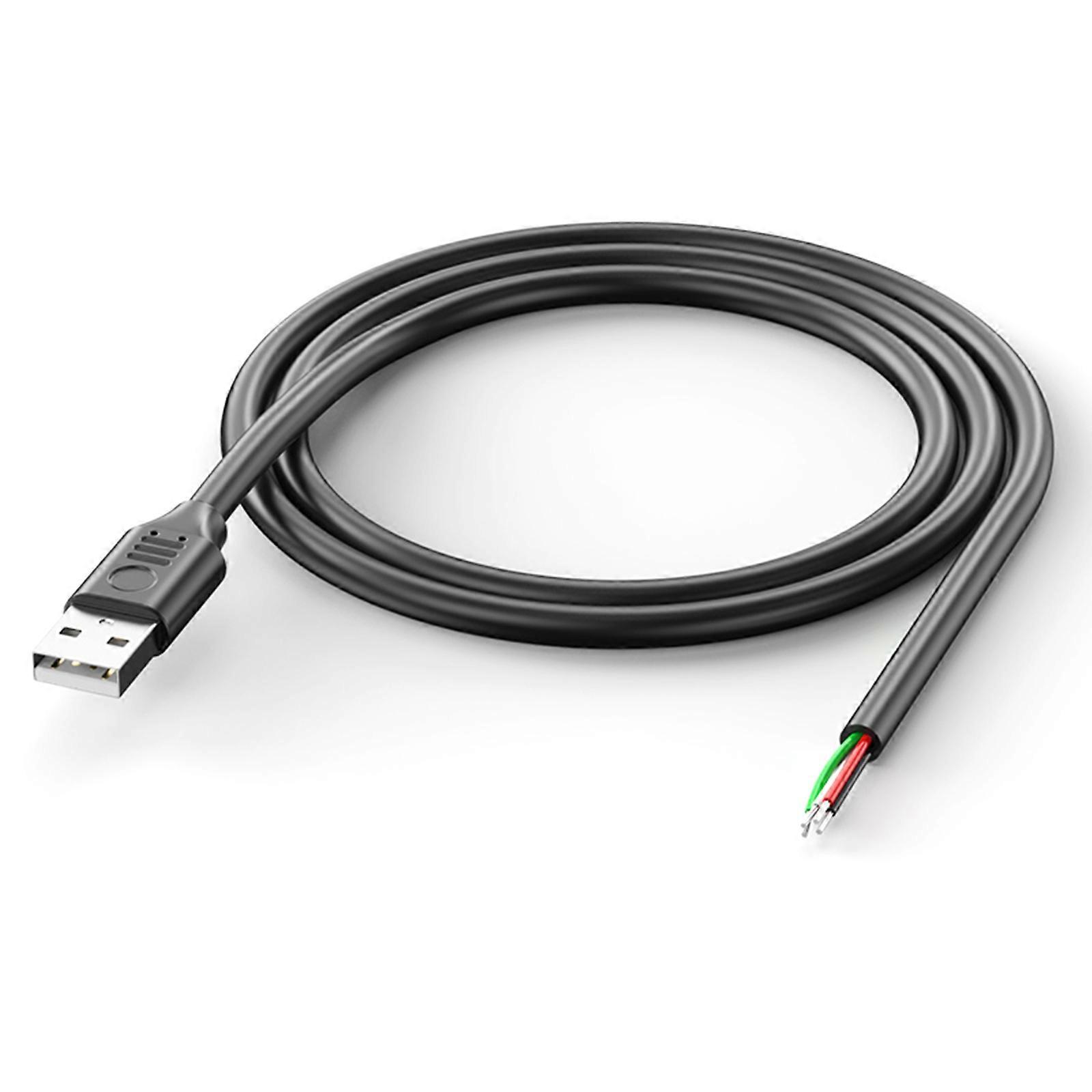 USB2.0 Plug Cable with 4pin Bare Wire,USB Power Data Cable Pigtail Cable for USB Equipments Replace Repairs
