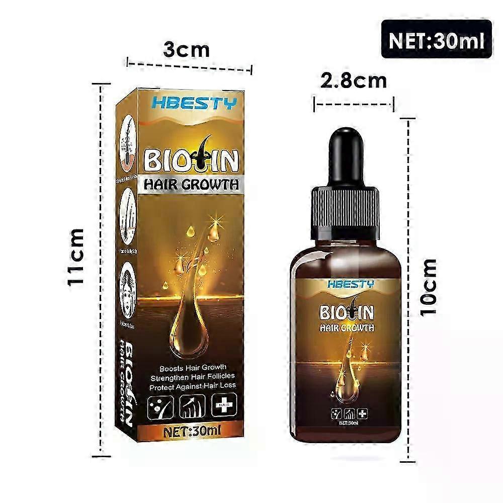 Sérum de croissance des cheveux à la biotine en spray, sérum à base de plantes épaississant au gingembre et au ginseng pour des cheveux plus épais, plus longs et plus forts