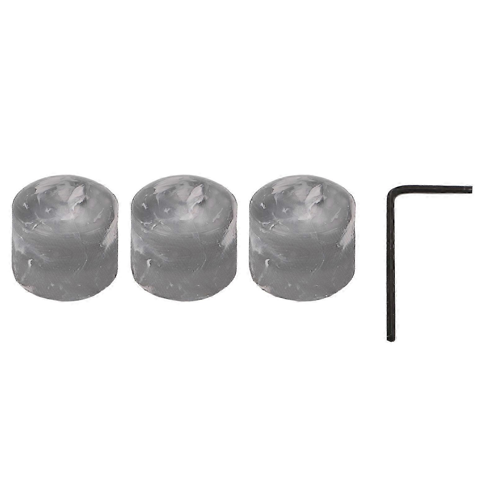 3Pcs Electric Guitar Knob String Potentiometer Controller Instrument Accessory Set Kit Grey