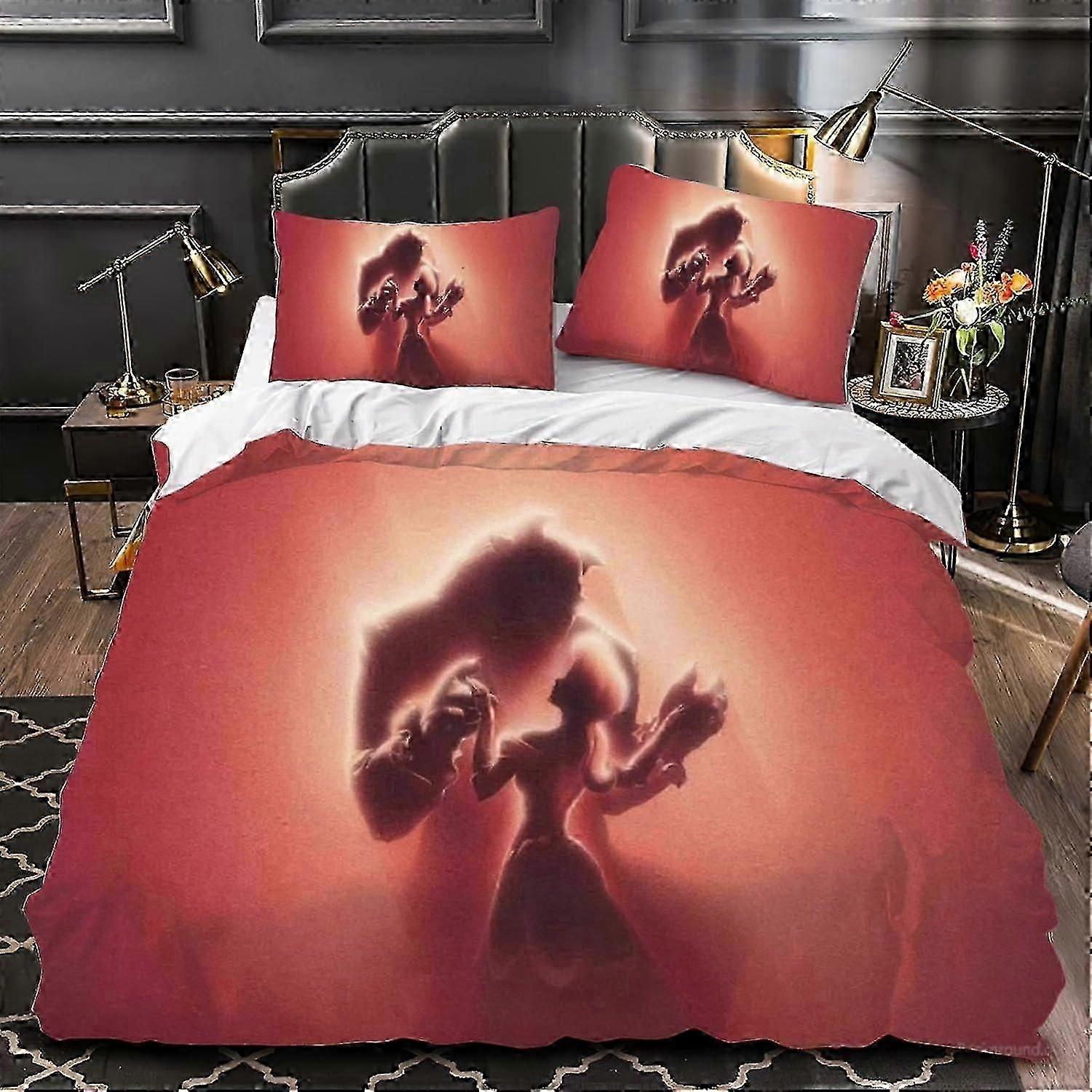 J2750 Bed Sheets 3D Marilyn Monroe Comforter Cover Set boys Print Bedding set Soft Microfiber Quilt Cover set with Zipper Closure 260x220cm Bed Sheets