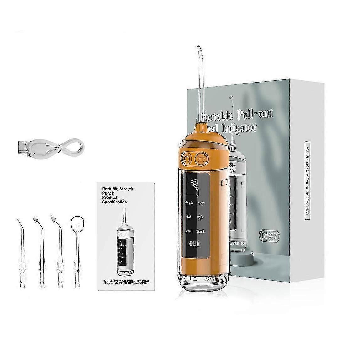 Portable Oral Irrigator Eau Dentaire Flosser Usb Rechargeable 6 Modes Ipx7 Étanche 180ml Dents